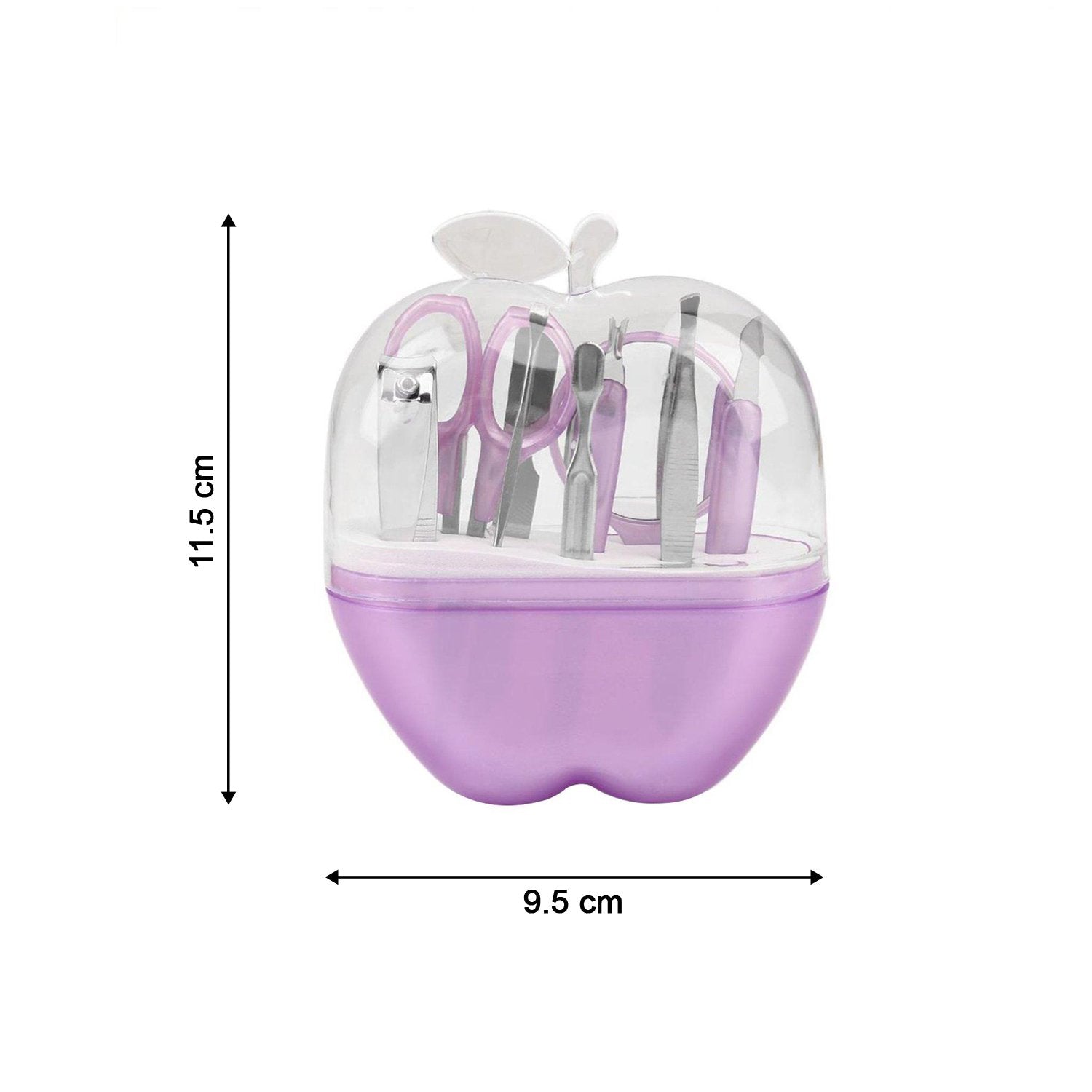 Apple-shaped nail care set with eight tools Apple-shaped nail care set with eight tools